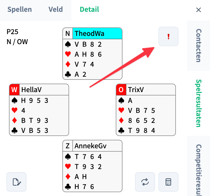 Meld gedrag knop